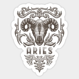 Aries Zodiac Sign Sticker